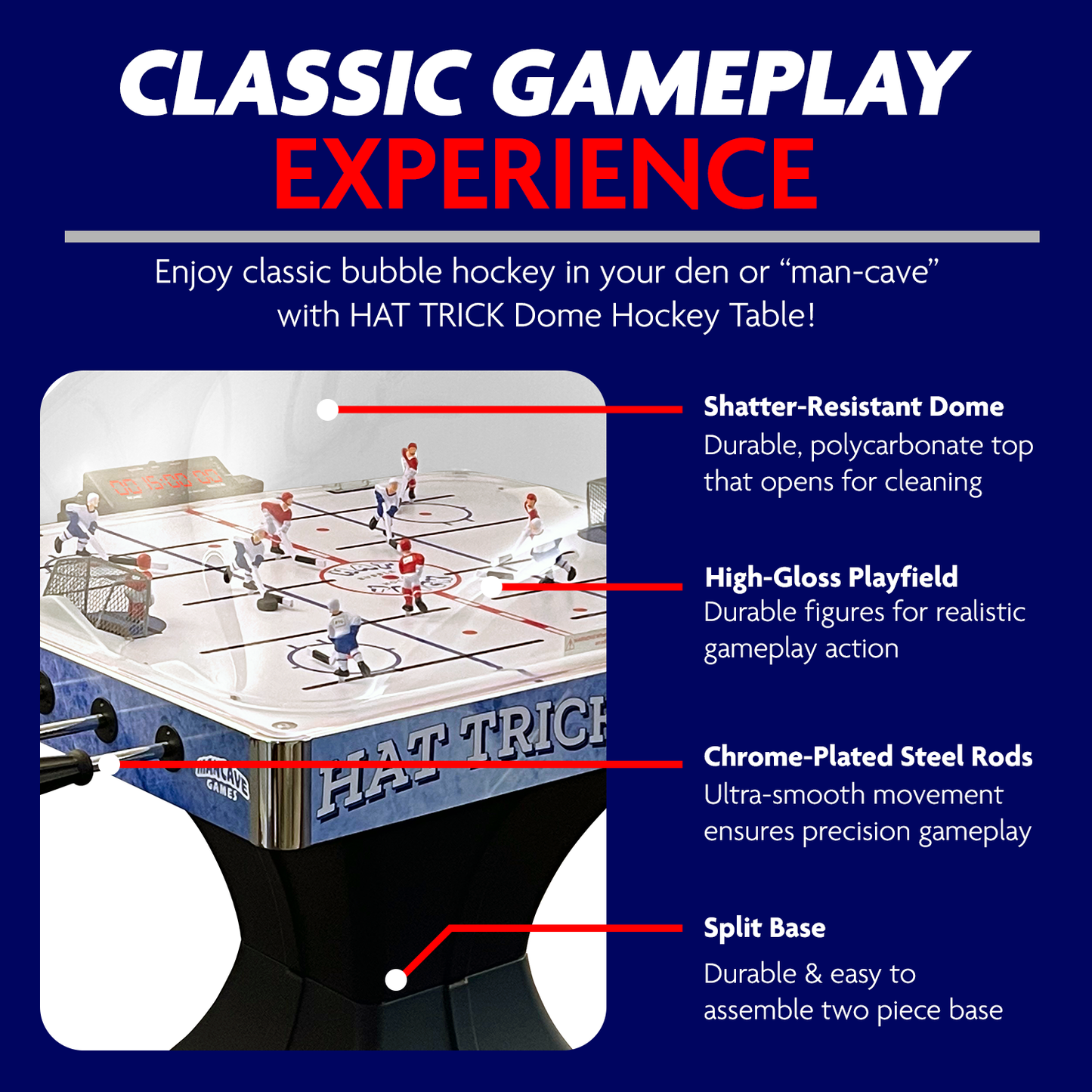 Hat Trick Bubble Hockey Game
