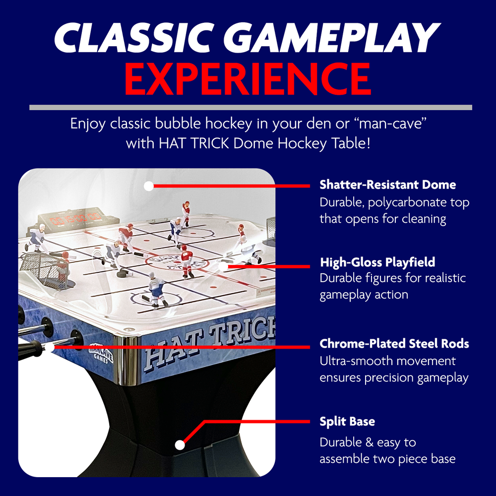 
                      
                        Hat Trick Bubble Hockey Game
                      
                    