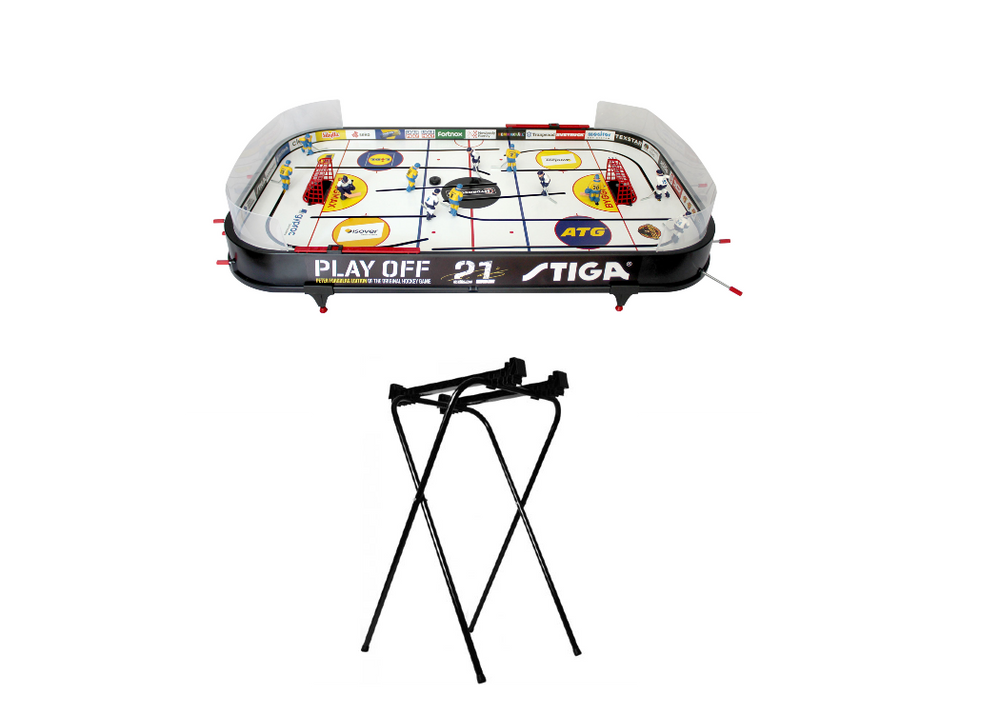 STIGA Playoff 21 Table Hockey & Game Stand Bundle