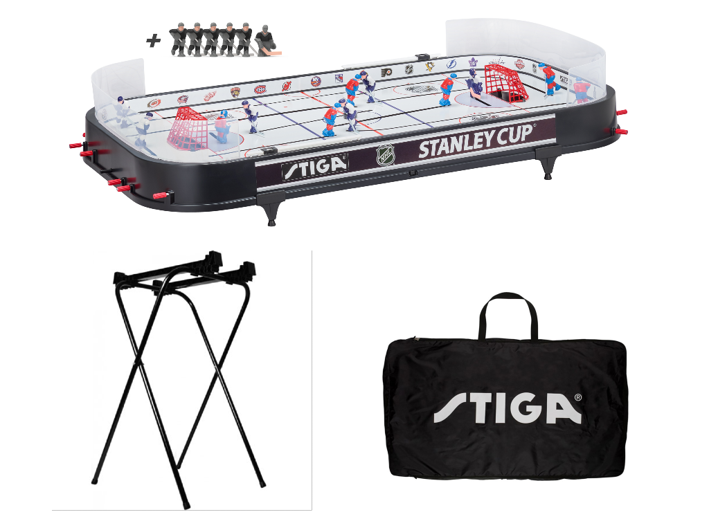 STIGA Bundle - NHL 3T Table Hockey, Game Stand & Carry Bag