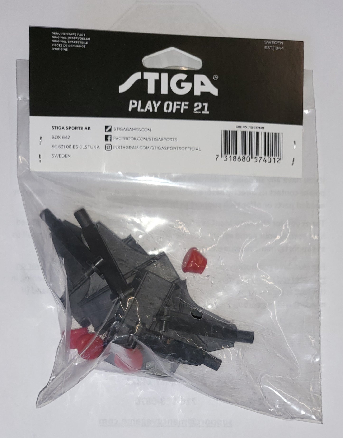 Legs (Feet) Pack of 4 (Black/Red) for STIGA Table Hockey Games