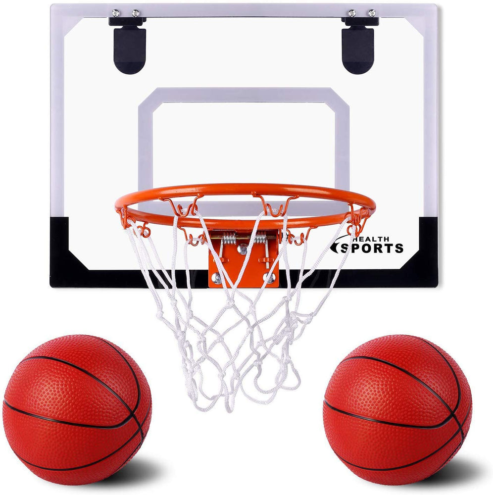 Super Joy Indoor Mini Basketball Hoop and Balls 17.8" x 14‘’ - Basketball Hoop for Door Set